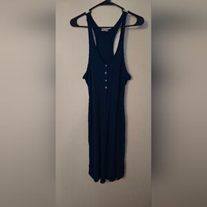 Sleeveless Navy Blue Dress